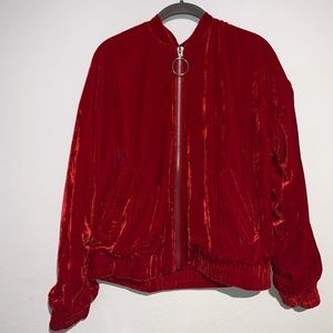 Velour bomber